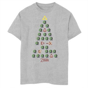 Boys 8-20 Zelda 8-Bit Christmas Tree Graphic Tee