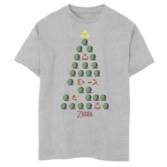 Boys 8-20 Zelda 8-Bit Christmas Tree Graphic Tee