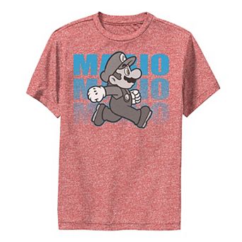 Boys 6-20 Super Mario Neon Text Stack Portrait Graphic Tee