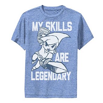 Boys 6-20 Nintendo Legend Of Zelda My Skills Are Legendary Sketch Logo Graphic Tee