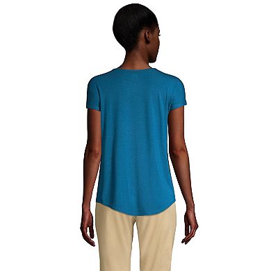 Petite Lands' End Dolman Draped Tee