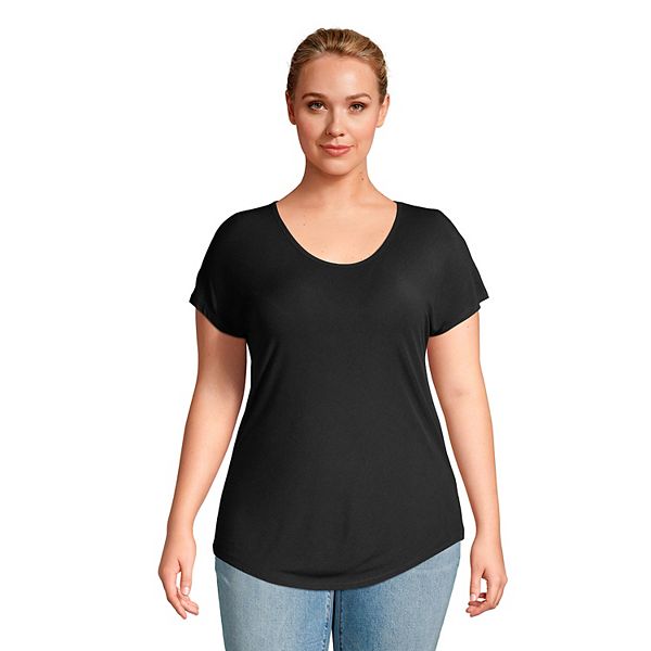 Plus Size Lands' End Dolman Draped Tee