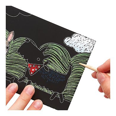 Ooly Playful Pups Mini Scratch & Scribble Art Kit