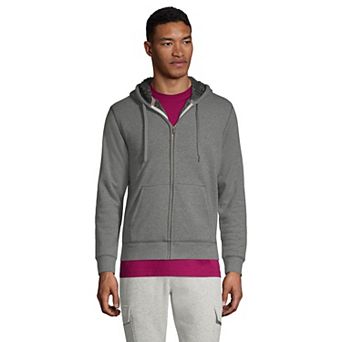 Big & Tall Lands' End Serious Sweats Full-Zip Sherpa Hoodie