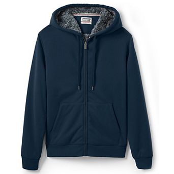 Big & Tall Lands' End Serious Sweats Full-Zip Sherpa Hoodie