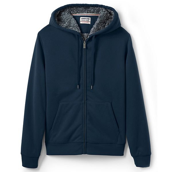 Big u0026 Tall Lands' End Serious Sweats Full-Zip Sherpa Hoodie