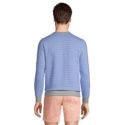 Factory Land's End Serious Sweats Pink Blue White Hoodie Sweatshirt 46-48 Pullover