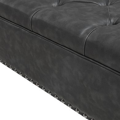 Madison Park Alice Tufted Square Ottoman