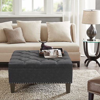 Madison Park Alice Tufted Square Ottoman