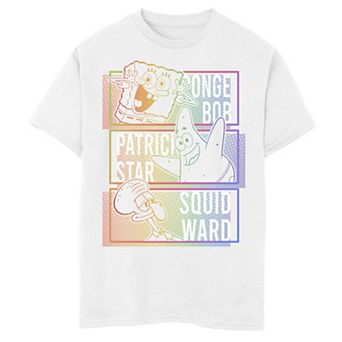 Boys 8-20 SpongeBob SquarePants Patrick Squidward Rainbow Gradient Graphic Tee