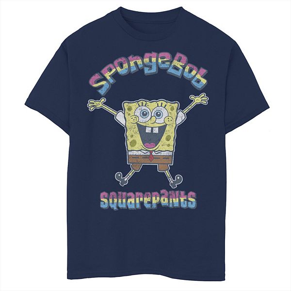Boys 8-20 SpongeBob SquarePants Rainbow Text Portrait Graphic Tee