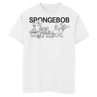 Boys 8-20 SpongeBob SquarePants Group Shot Outline Graphic Tee