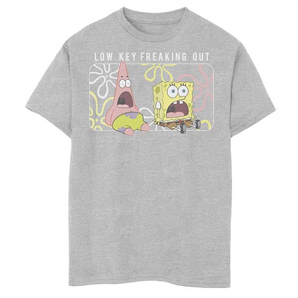 Boys 8-20 SpongeBob SquarePants & Patrick Low Key Freaking Out Graphic Tee