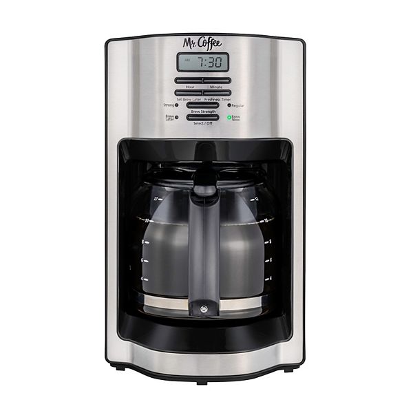 Mr. Coffee 12 Cup Programmable Black Coffee Maker with Hot Water Station 