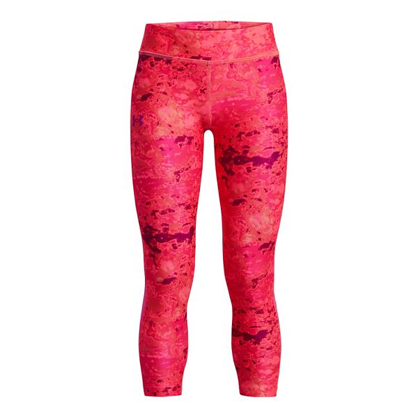 Girls 7-20 Under Armour HeatGear&reg; Printed Leggings - Bubble Peach Magenta (LARGE)