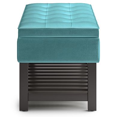 Simpli Home Cosmopolitan Storage Ottoman Bench with Open Bottom