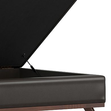 Simpli Home Owen Square Coffee Table Storage Ottoman