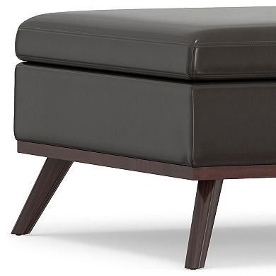 Simpli Home Owen Square Coffee Table Storage Ottoman
