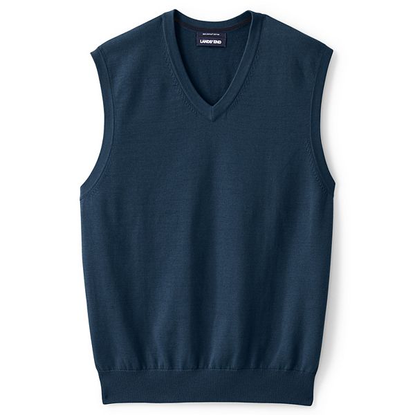 Big & Tall Lands' End Fine-Gauge Supima Cotton Sweater Vest