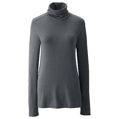 Women's Lands' End Supima Cotton Long Sleeve Turtleneck