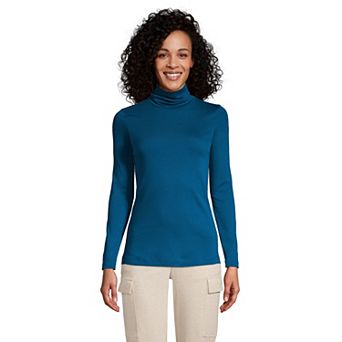 Women's Lands' End Supima Cotton Long Sleeve Turtleneck