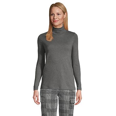 Women's Lands' End Supima Cotton Long Sleeve Turtleneck