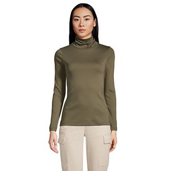 Women's Lands' End Supima Cotton Long Sleeve Turtleneck