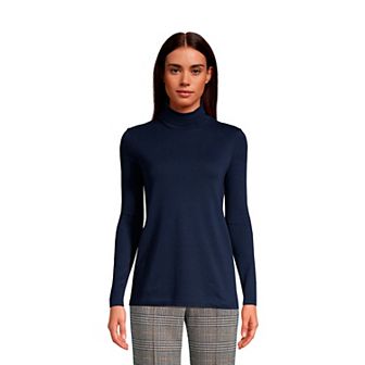 Women's Lands' End Supima Cotton Long Sleeve Turtleneck