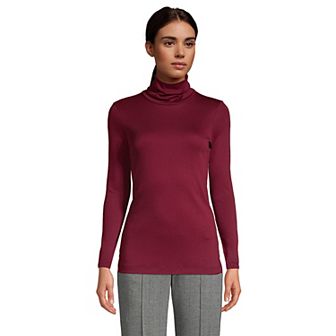 Women's Lands' End Supima Cotton Long Sleeve Turtleneck