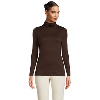 Women's Lands' End Supima Cotton Long Sleeve Turtleneck