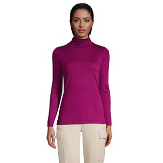 Women's Lands' End Supima Cotton Long Sleeve Turtleneck