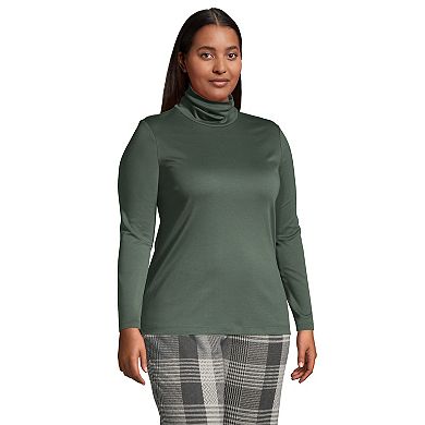 Plus Size Lands' End Supima Cotton Long Sleeve Turtleneck