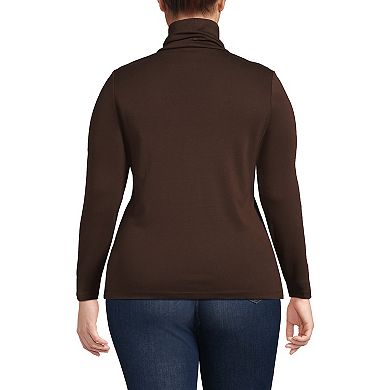 Plus Size Lands' End Supima Cotton Long Sleeve Turtleneck