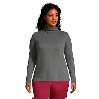 Plus Size Lands' End Supima Cotton Long Sleeve Turtleneck