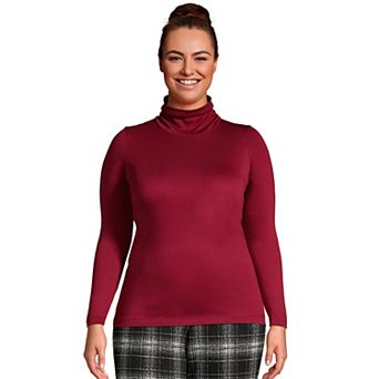 Plus Size Lands' End Supima Cotton Long Sleeve Turtleneck