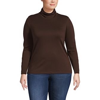 Plus Size Lands' End Supima Cotton Long Sleeve Turtleneck