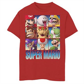 Boys 8-20 Nintendo Super Mario Character Stack Gradient Graphic Tee