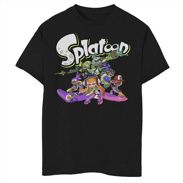 Boys 8 Nintendo Splatoon Logo Teams Group Shot Graphic Tee