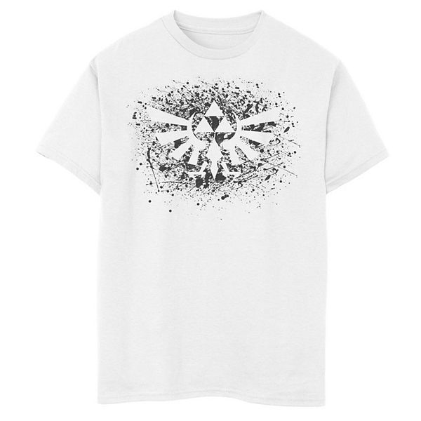 Boys 8-20 Nintendo Legend Of Zelda Royal Crest Spray Paint Stencil Logo  Graphic Tee