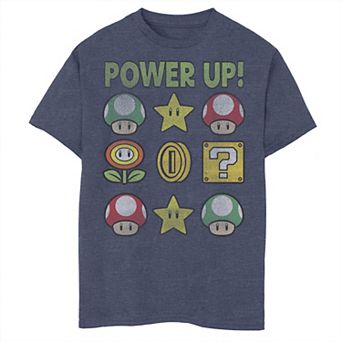 Boys 6-20 Nintendo Super Mario Power Up Items Vintage Graphic Tee