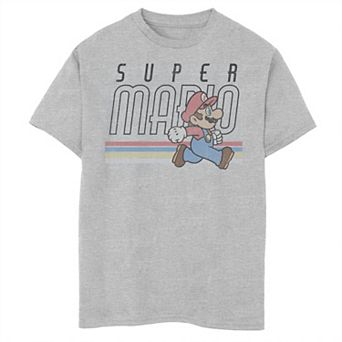 Boys 8-20 Nintendo Super Mario Retro Rainbow Side Run Graphic Tee