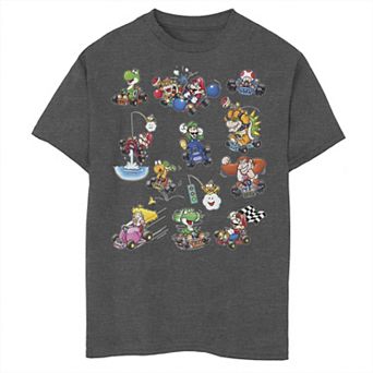 Boys 6-20 Nintendo Mario Kart Racers Action Mach Up Poster Graphic Tee