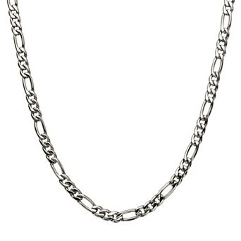DANTE Men's Stainless Steel 5.6 mm Figaro Chain Necklace