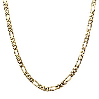 DANTE Men's Stainless Steel 6 mm Figaro Chain Necklace