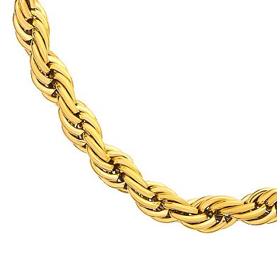 DANTE Men's Plated French Rope Chain Necklace
