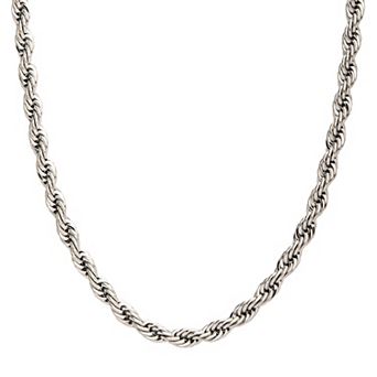 DANTE Men's Plated French Rope Chain Necklace