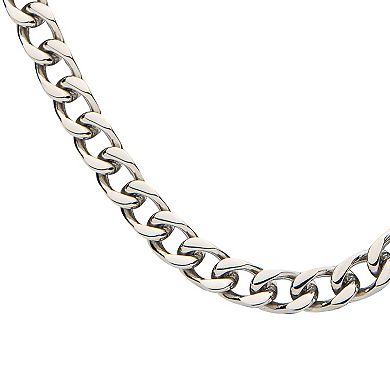 DANTE Men's Silver Tone Franco Chain Necklace