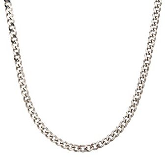 DANTE Men's Stainless Steel Diamond Cut Chain Necklace