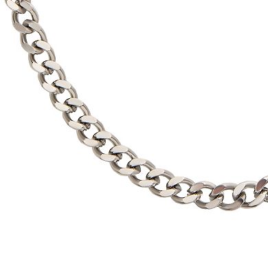 Men's Stainless Steel Diamond Cut Chain Necklace
