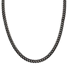 Mens on sale gunmetal necklace